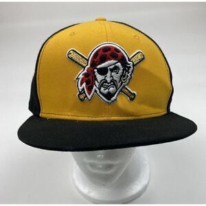 Pittsburg Pirates Baseball MLB Black Yellow CAP HAT NEW ERA New‎ Fast Ship 7 1/2
